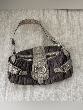 Vintage Y2K brown/snake skin handbag